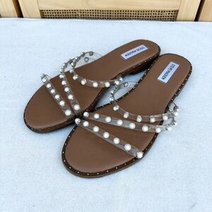 Steve Madden Studded Sandals - White